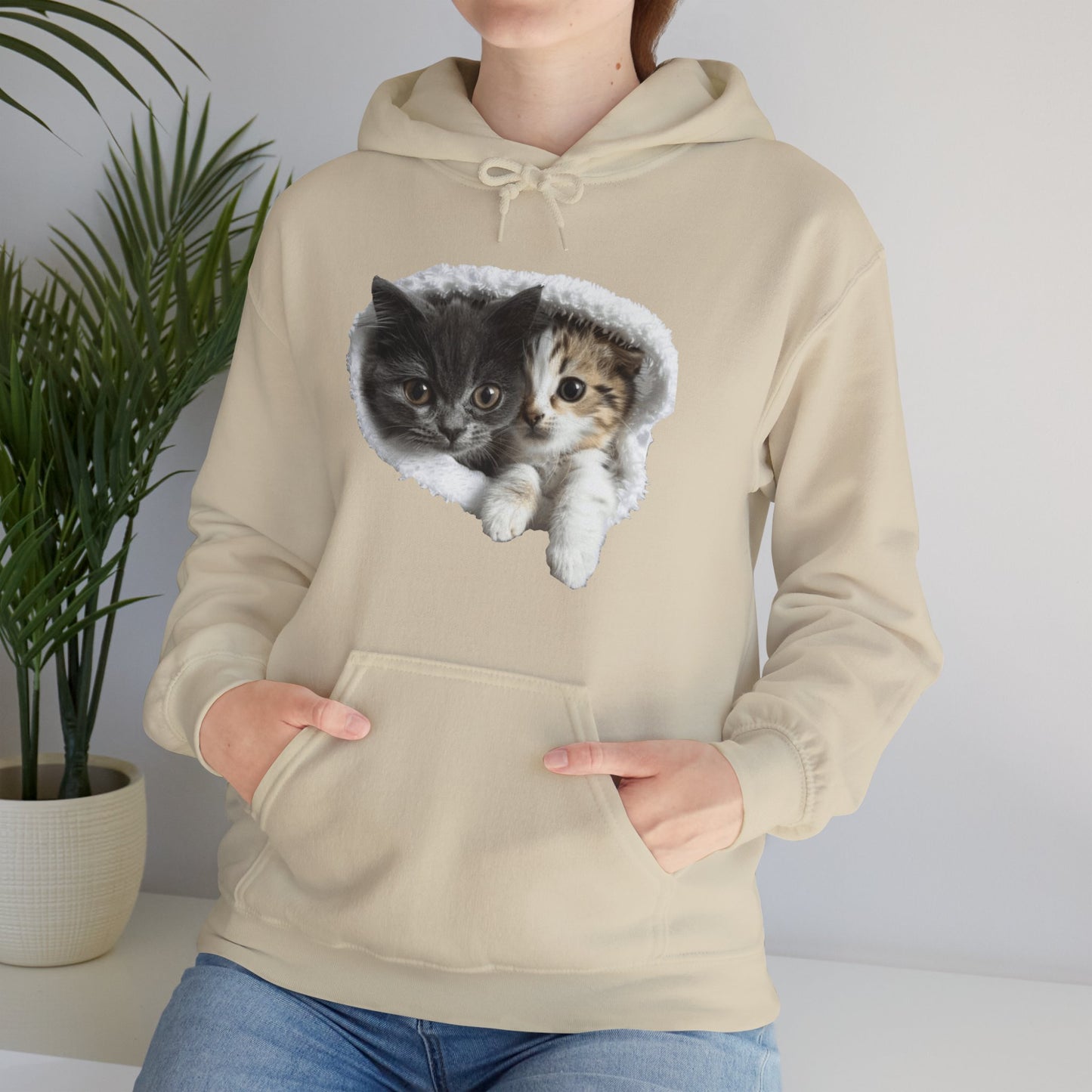 Cute Cat Design for Cat Lovers - Unisex Heavy Blend™ Hooded Sweatshirt