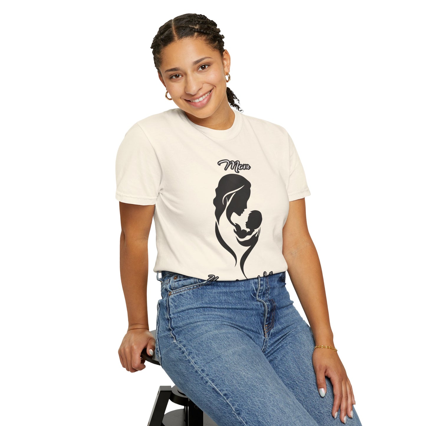 Garment-Dyed T-shirt - Mom's Unconditional Love Design