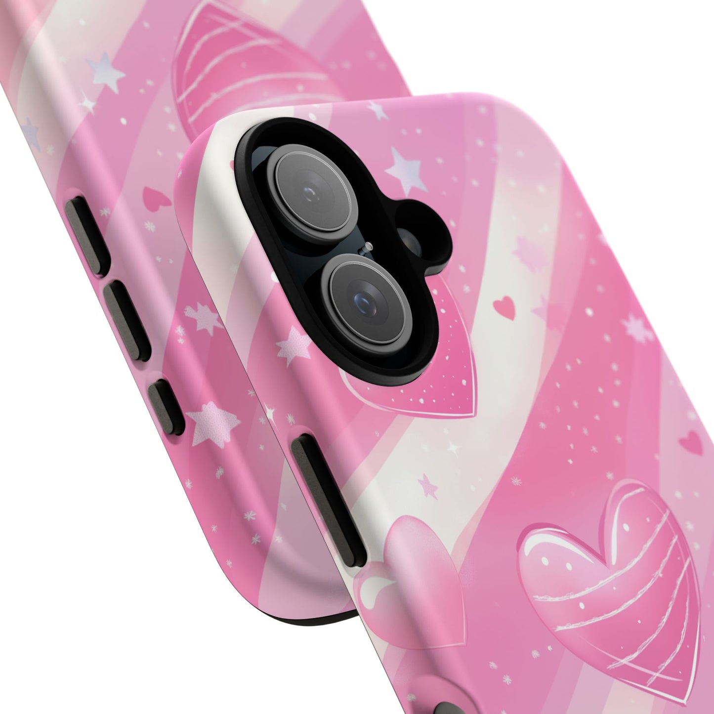 Pink Hearts Phone Case - iPhone, Samsung, and Google case