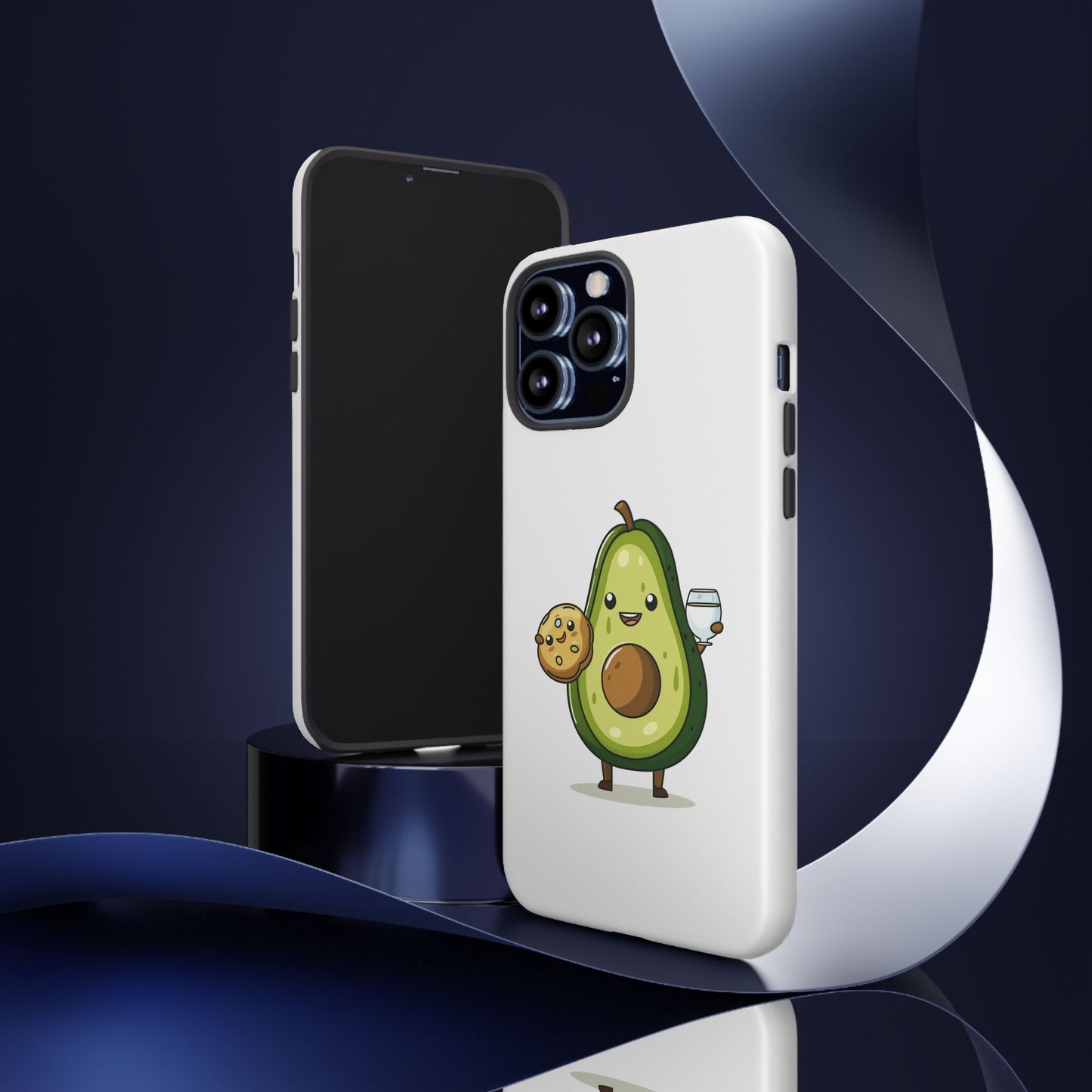 Tough Cases with Cute avocado cartoon character for iPhone, Samsung, and Google case