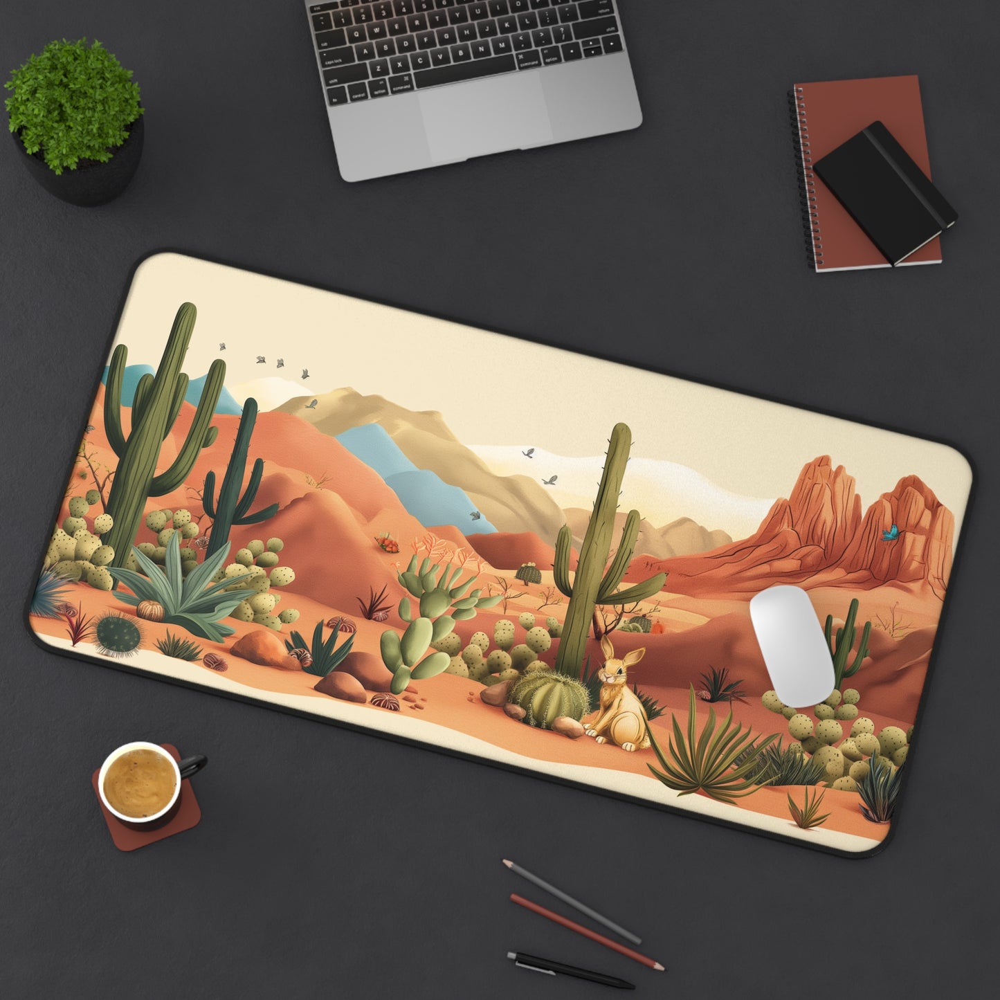 Desert Landscape Mousepad  31" × 15.5"