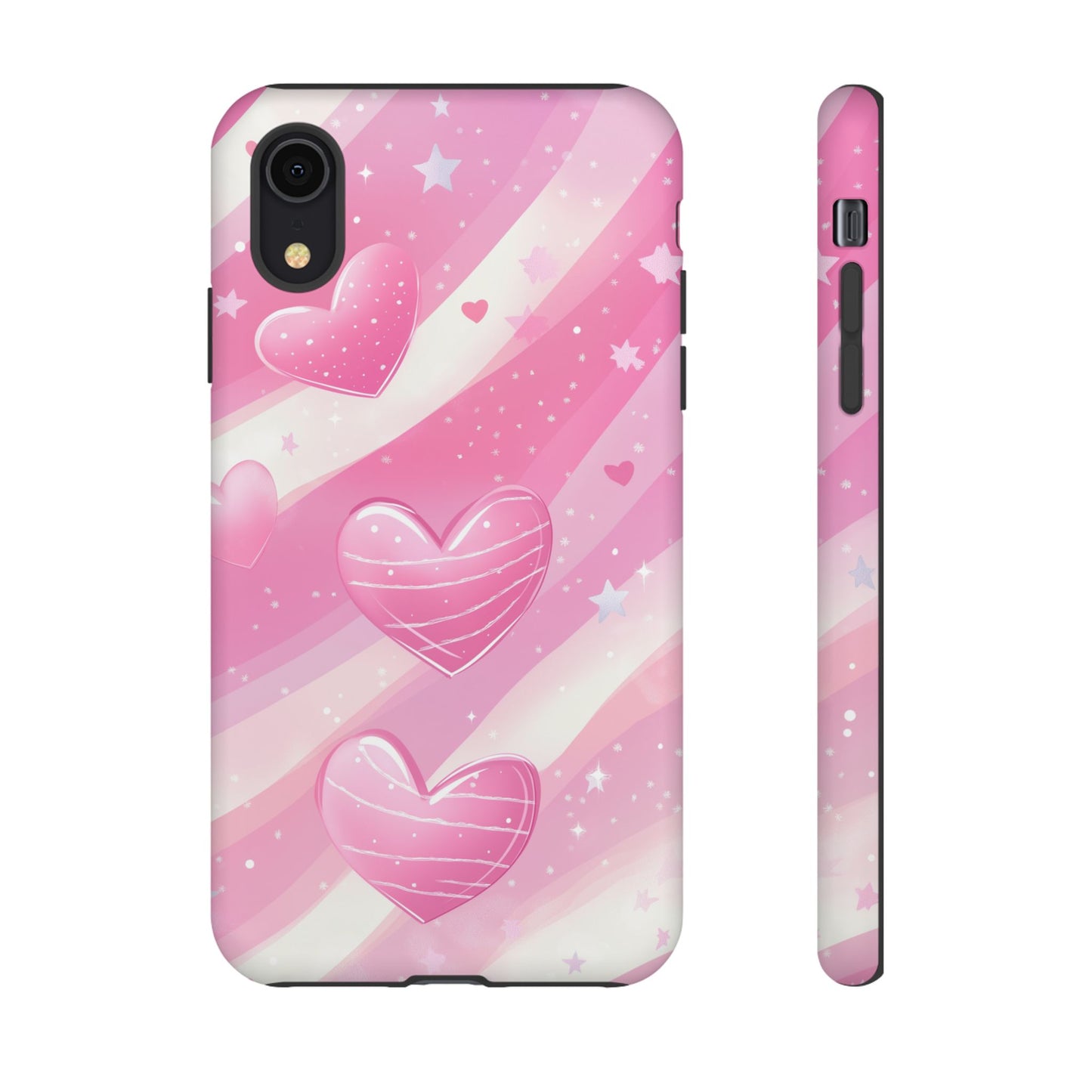 Pink Hearts Phone Case - iPhone, Samsung, and Google case