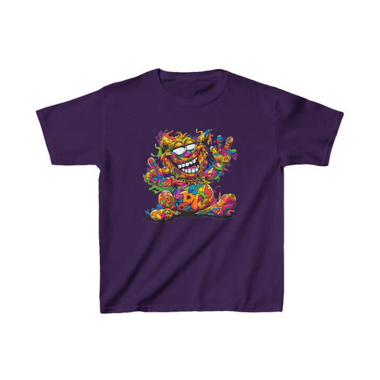 Kids Heavy Cotton™ Tee - Kids Graphic Tee - Unisex Funny Cat T-Shirt