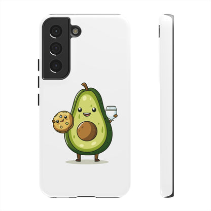 Tough Cases with Cute avocado cartoon character for iPhone, Samsung, and Google case