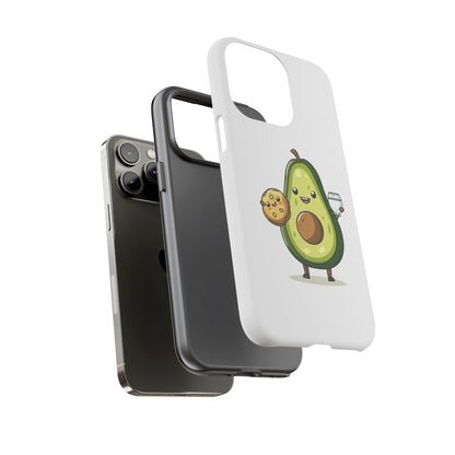 Tough Cases with Cute avocado cartoon character for iPhone, Samsung, and Google case