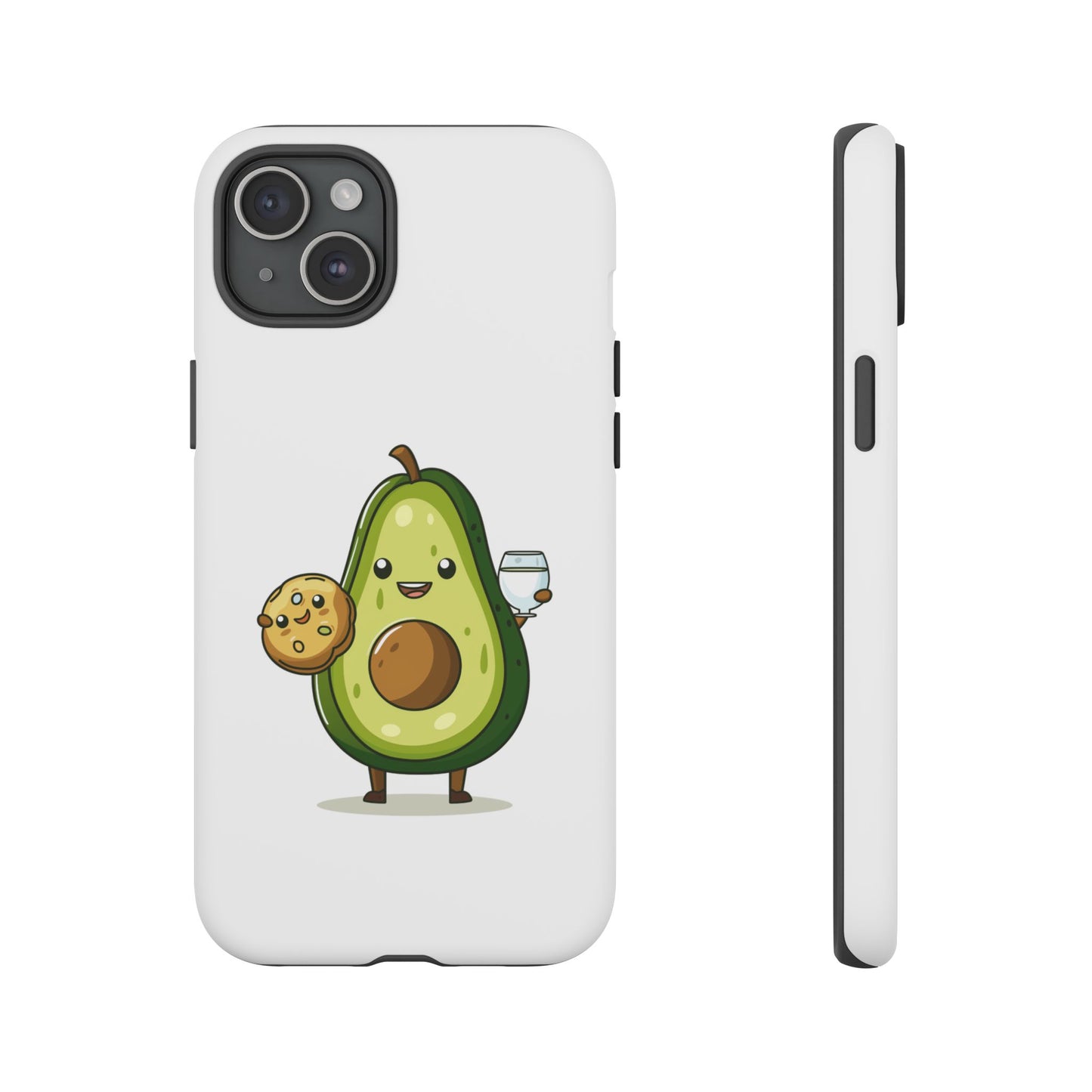 Tough Cases with Cute avocado cartoon character for iPhone, Samsung, and Google case