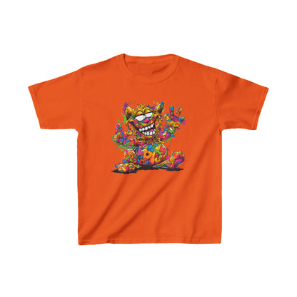 Kids Heavy Cotton™ Tee - Kids Graphic Tee - Unisex Funny Cat T-Shirt