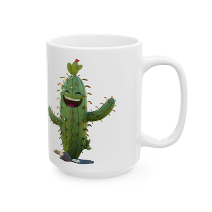 Funny Ceramic Mug with Cactus design, (11oz, 15oz)