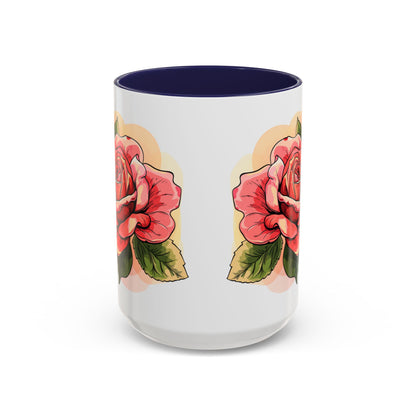Elegant Floral Accent Coffee Mug - Perfect Gift for Garden Lovers