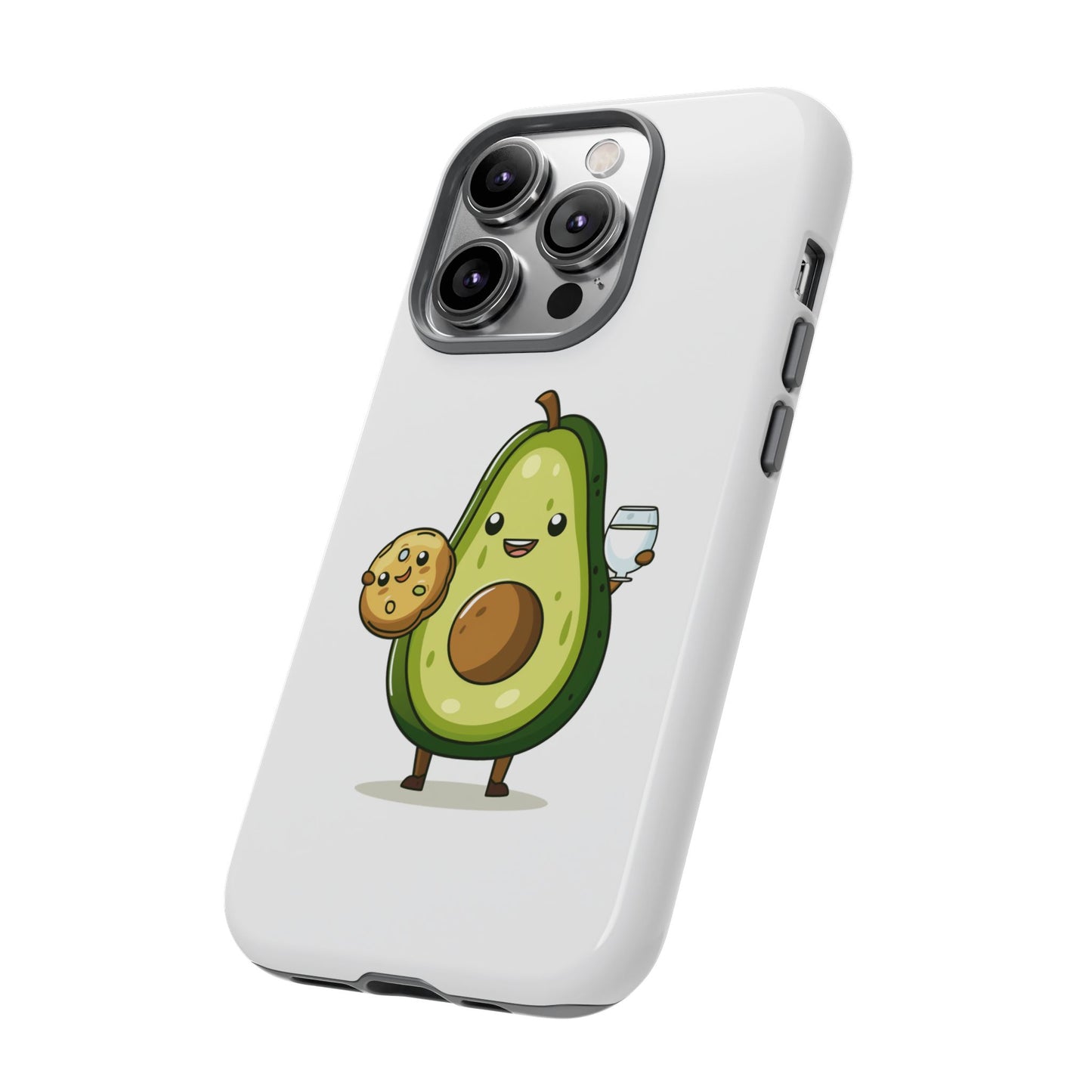 Tough Cases with Cute avocado cartoon character for iPhone, Samsung, and Google case