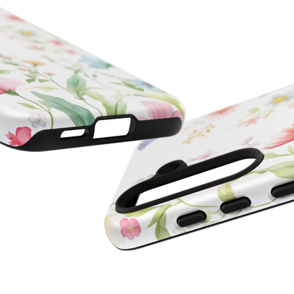 Watercolor Wildflower & Butterfly Phone Case - iPhone, Samsung, and Google case