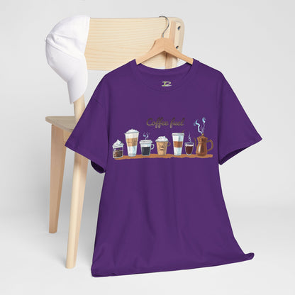 Coffee Cups T-shirt - Unisex Heavy Cotton Tee