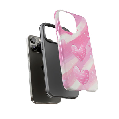 Pink Hearts Phone Case - iPhone, Samsung, and Google case