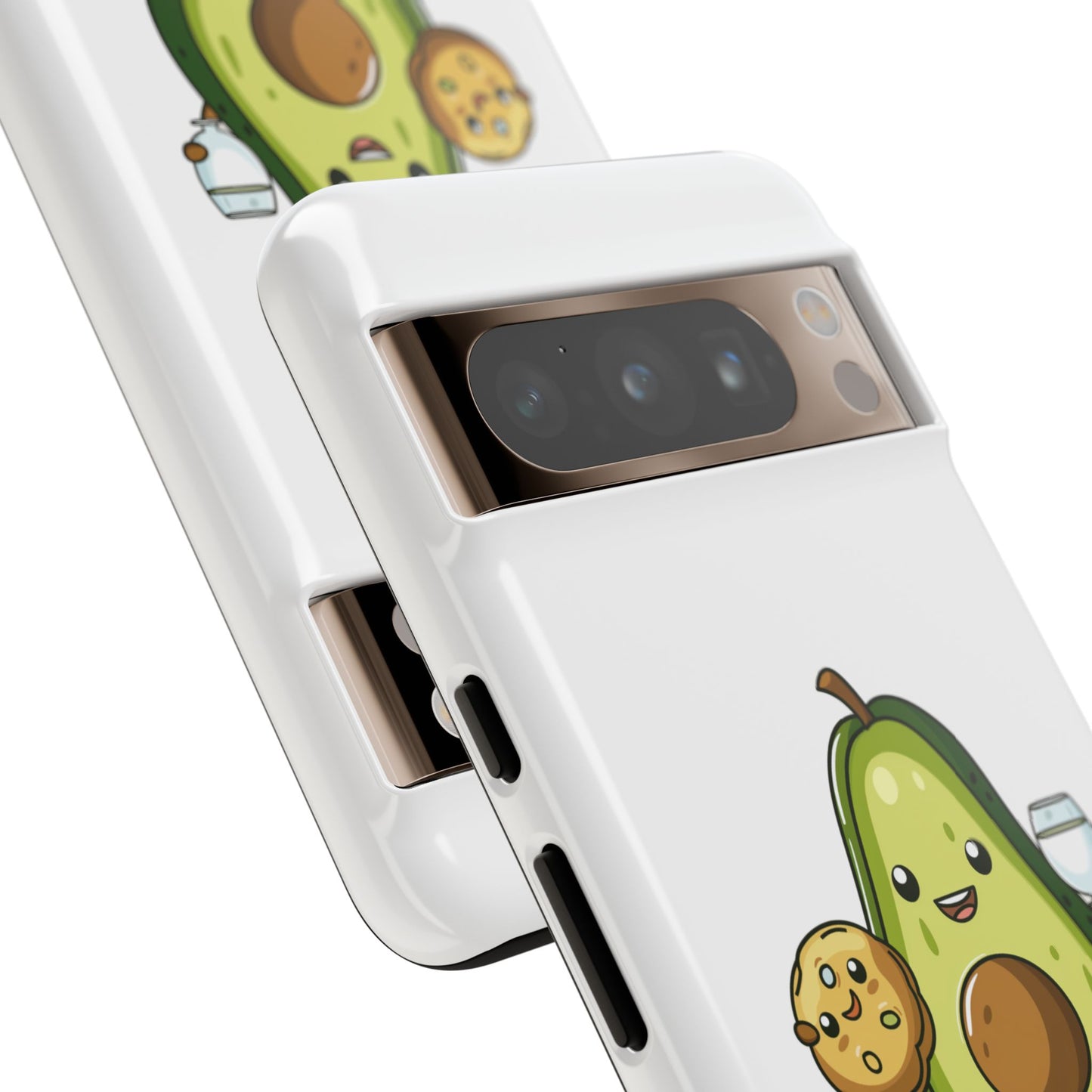 Tough Cases with Cute avocado cartoon character for iPhone, Samsung, and Google case