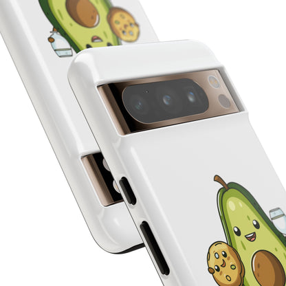 Tough Cases with Cute avocado cartoon character for iPhone, Samsung, and Google case