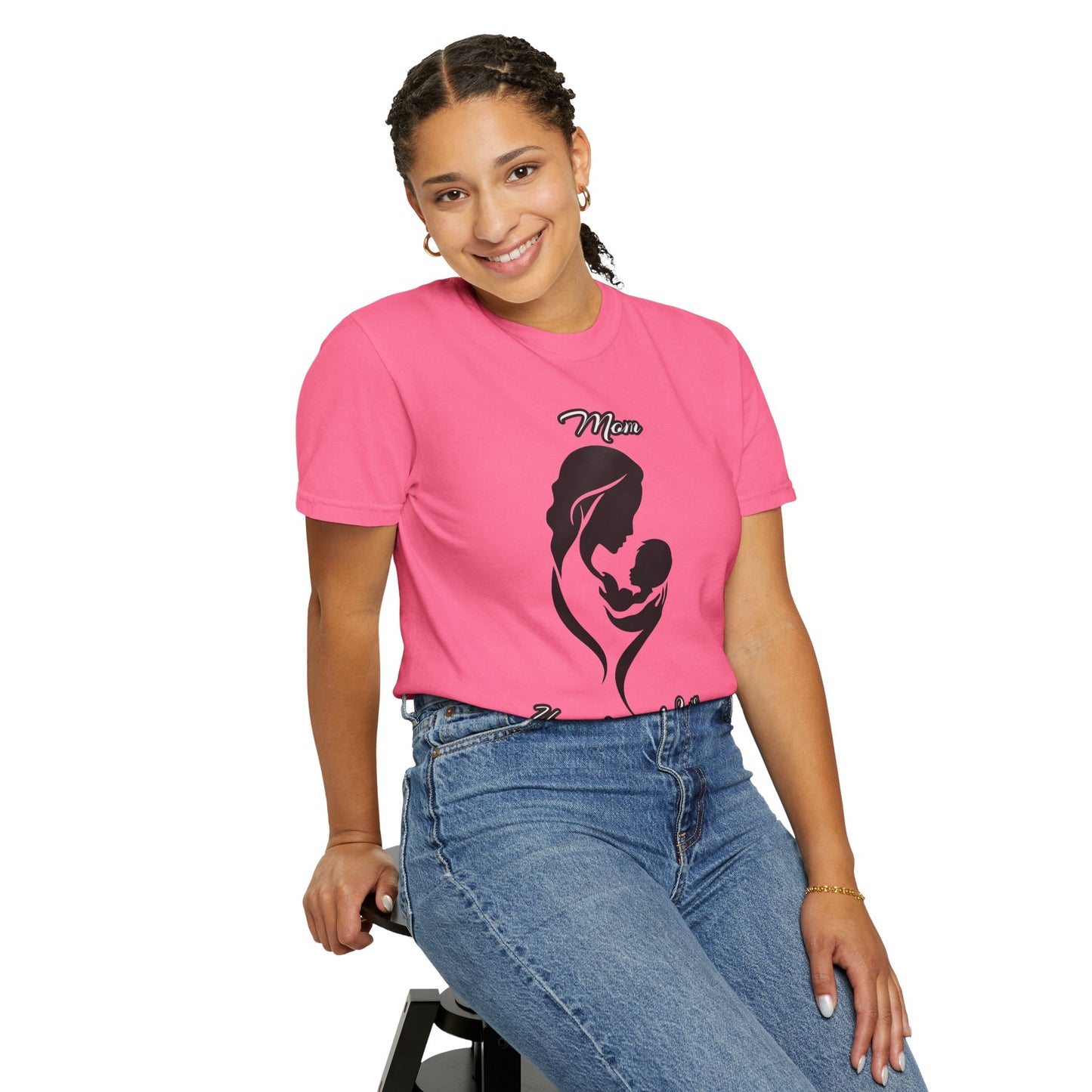 Garment-Dyed T-shirt - Mom's Unconditional Love Design