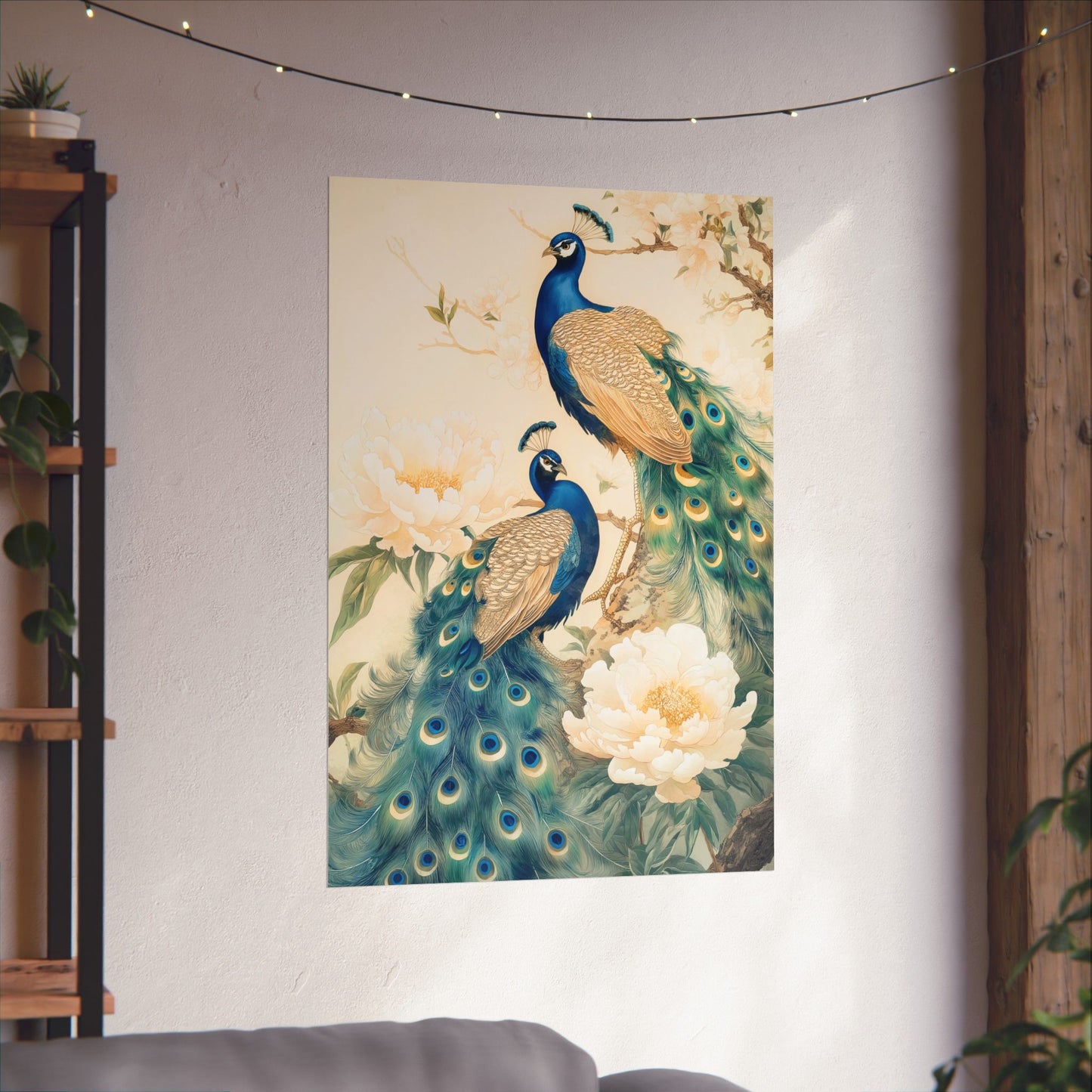 Peacock painting print