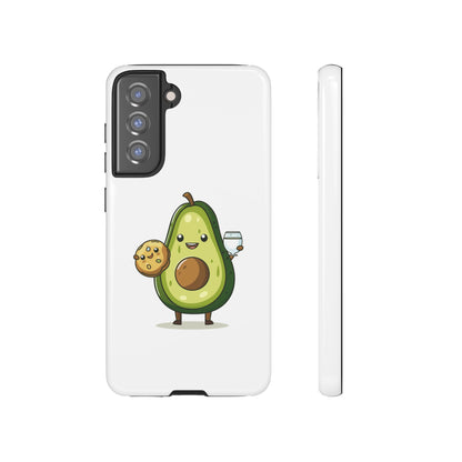 Tough Cases with Cute avocado cartoon character for iPhone, Samsung, and Google case