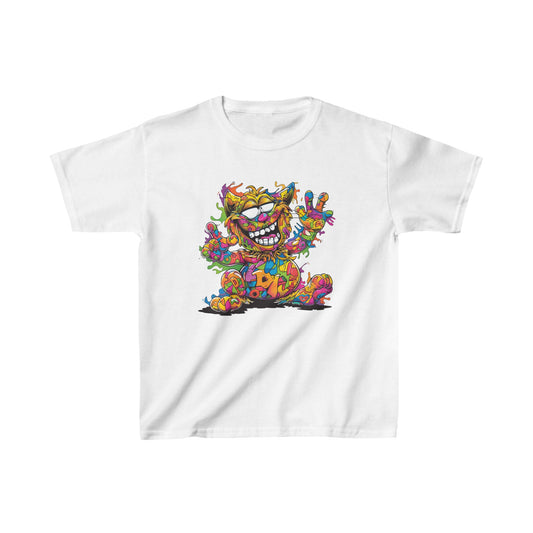 Kids Heavy Cotton™ Tee - Kids Graphic Tee - Funny Cat T-Shirt - Paraw