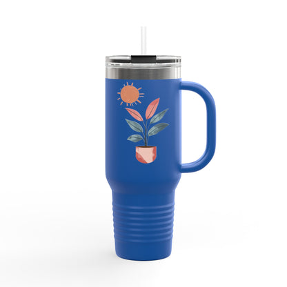 Insulated Travel Mug, 40oz - Peaceful Bloom Insulated Mug