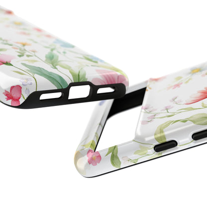 Watercolor Wildflower & Butterfly Phone Case - iPhone, Samsung, and Google case