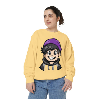 Unisex Garment-Dyed Sweatshirt - Happy Vibes