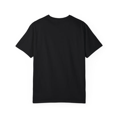 Unisex Garment-Dyed T-shirt - Journey of Heart - Train Tracks Coming out from Heart