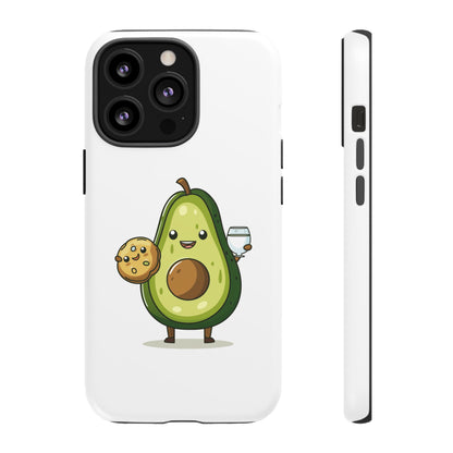 Tough Cases with Cute avocado cartoon character for iPhone, Samsung, and Google case