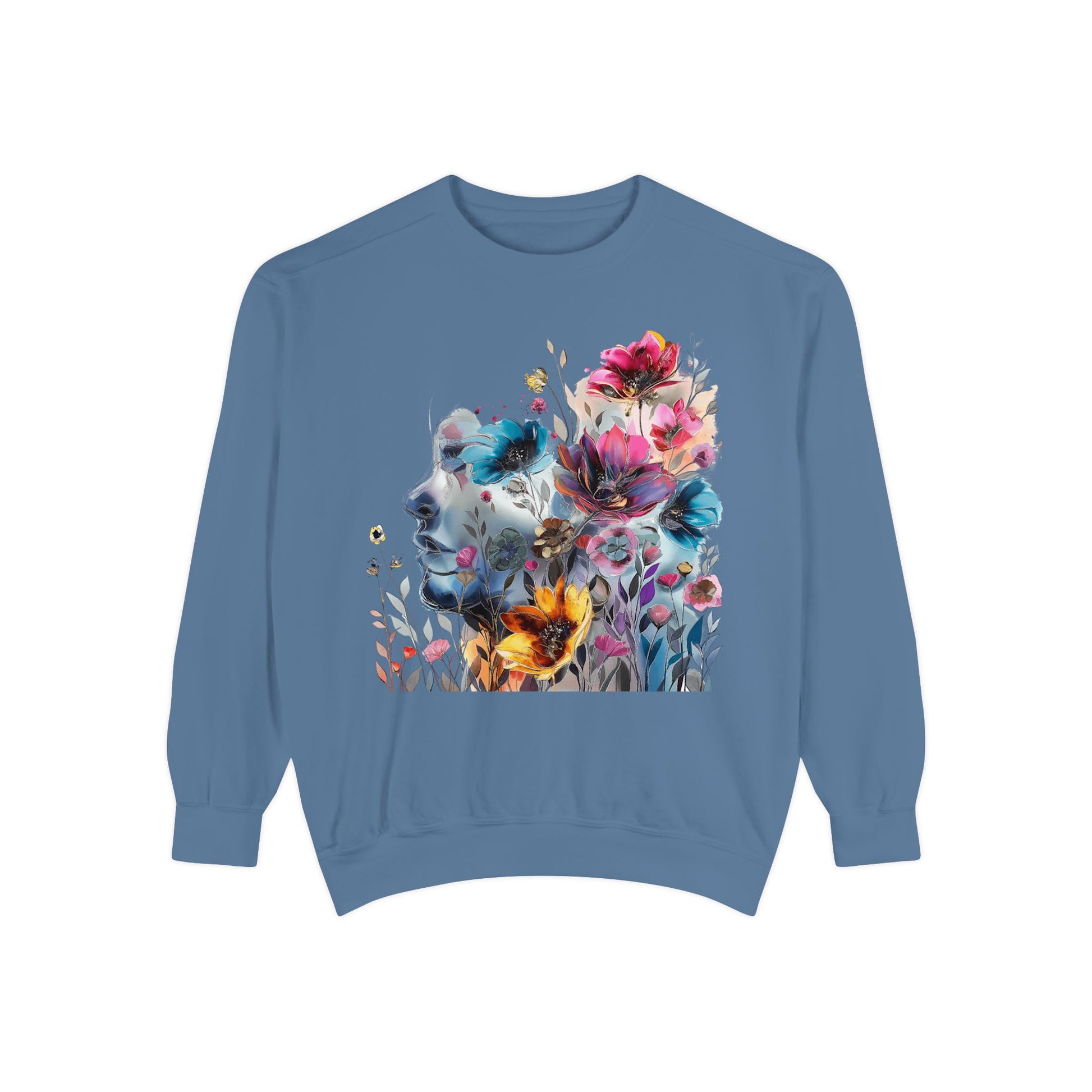 Watercolor flower sweatshirt for women