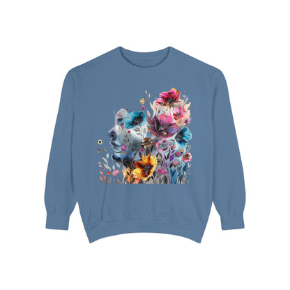 Watercolor flower sweatshirt for women