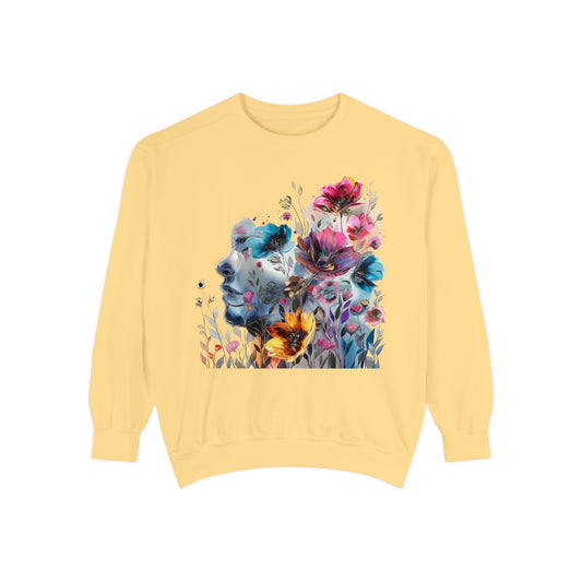 Floral watercolor sweatshirt