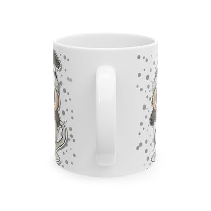 Ceramic coffee mug for hot drinks
