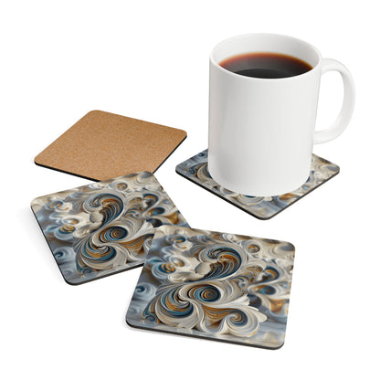3D swirls and floral coasters