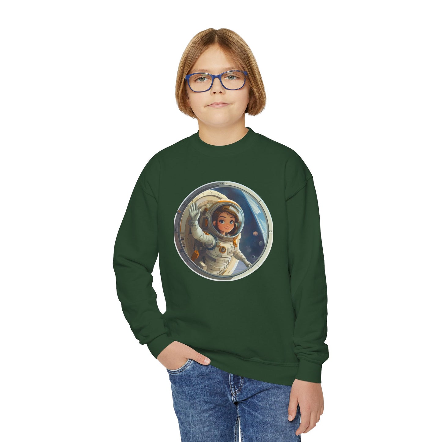 Cosmic Kid design Sweatshirt - Youth Crewneck Sweatshirt