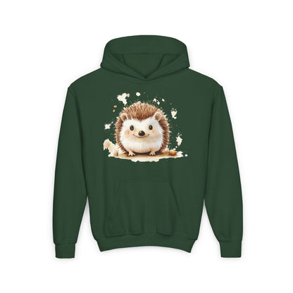 Forest Green Youth hoodie with animal design