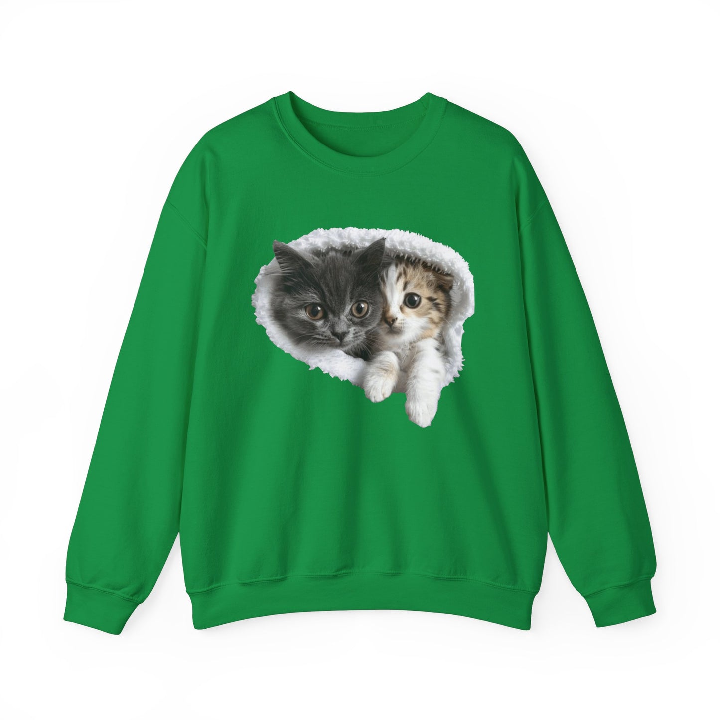 Artistic cat design sweatshirt