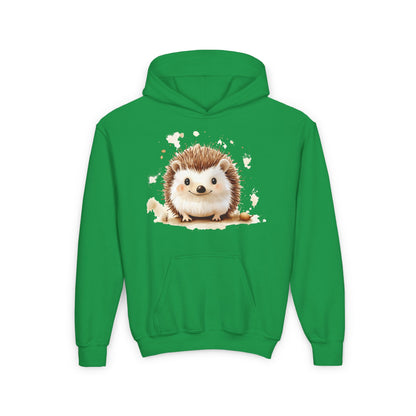 Green Kids hedgehog hooded sweatshirt