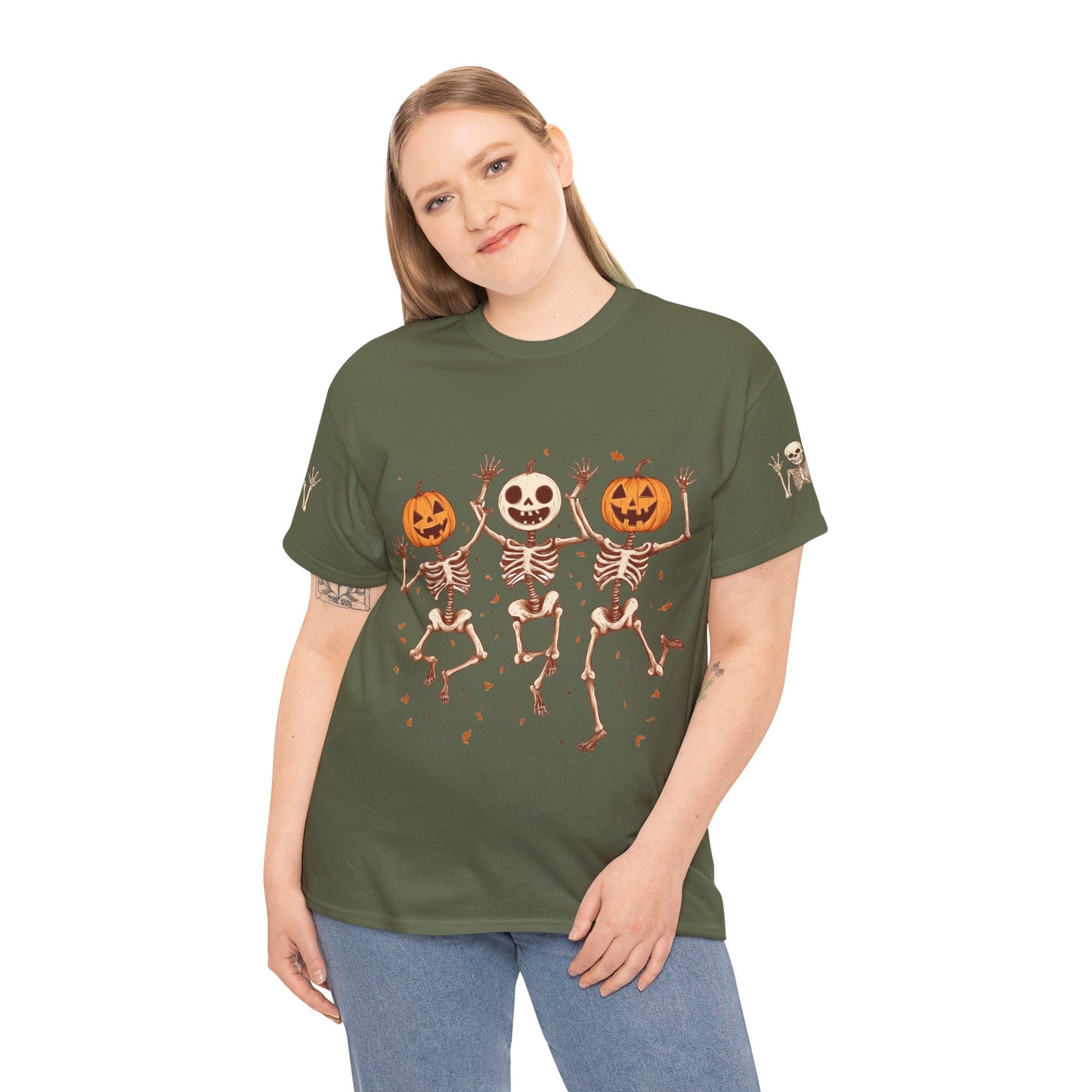 Halloween pumpkin skeleton design