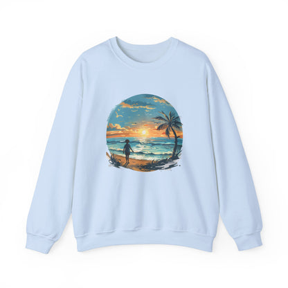 Unisex sweatshirt with coastal design