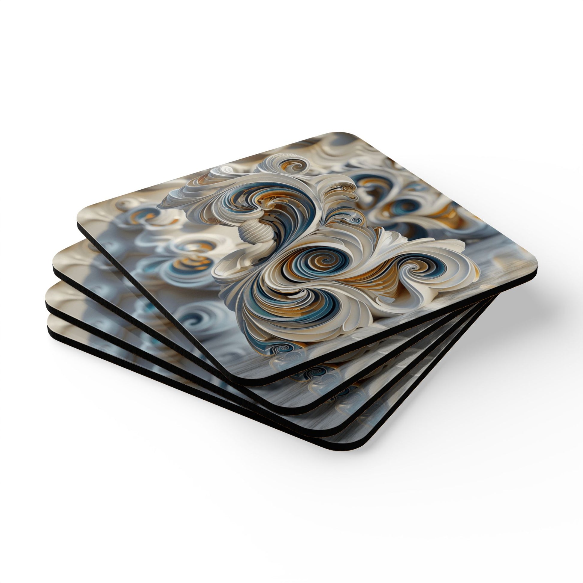Corkwood coasters with glossy finish