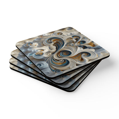 Corkwood coasters with glossy finish