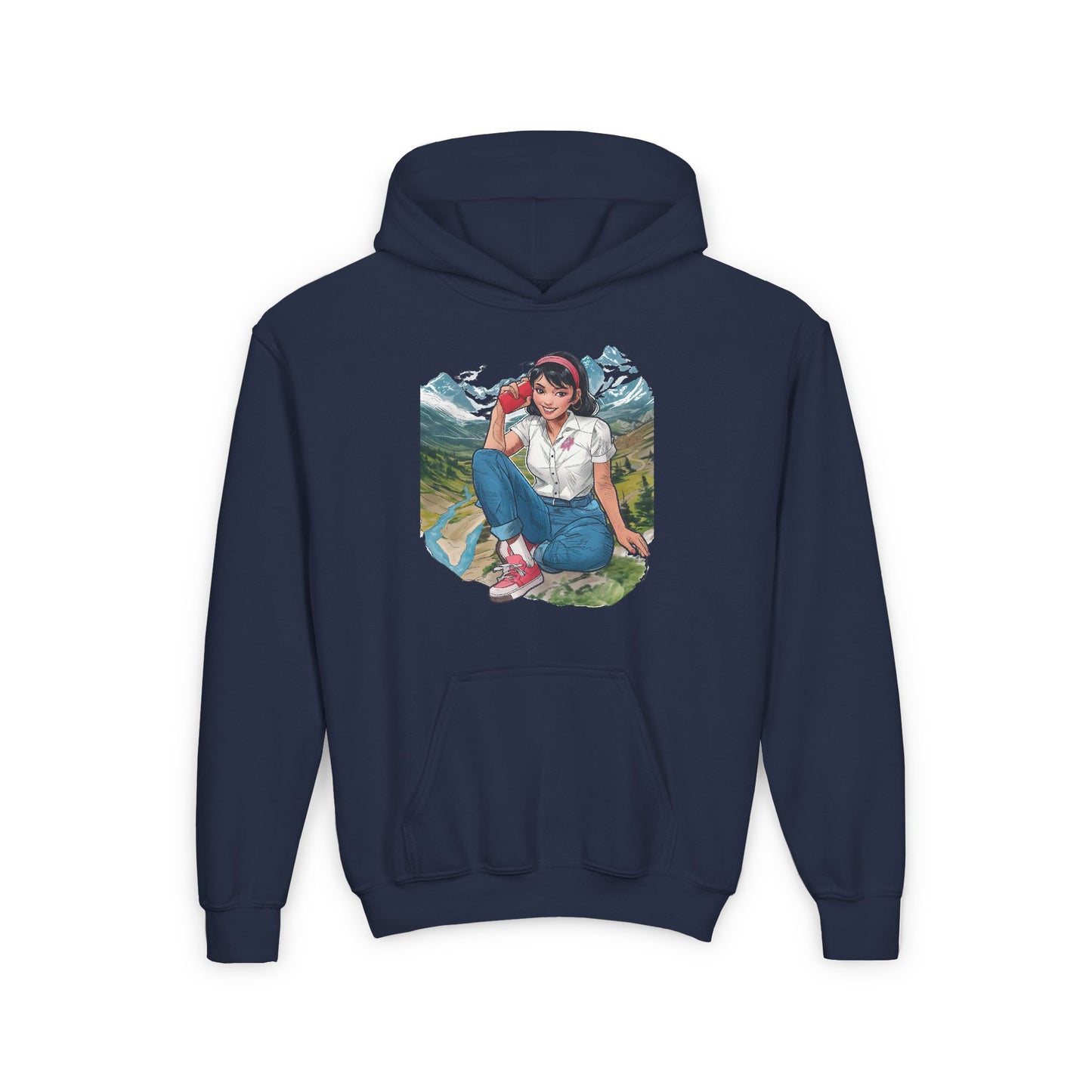 Navy Adventure-themed hooded sweatshirt