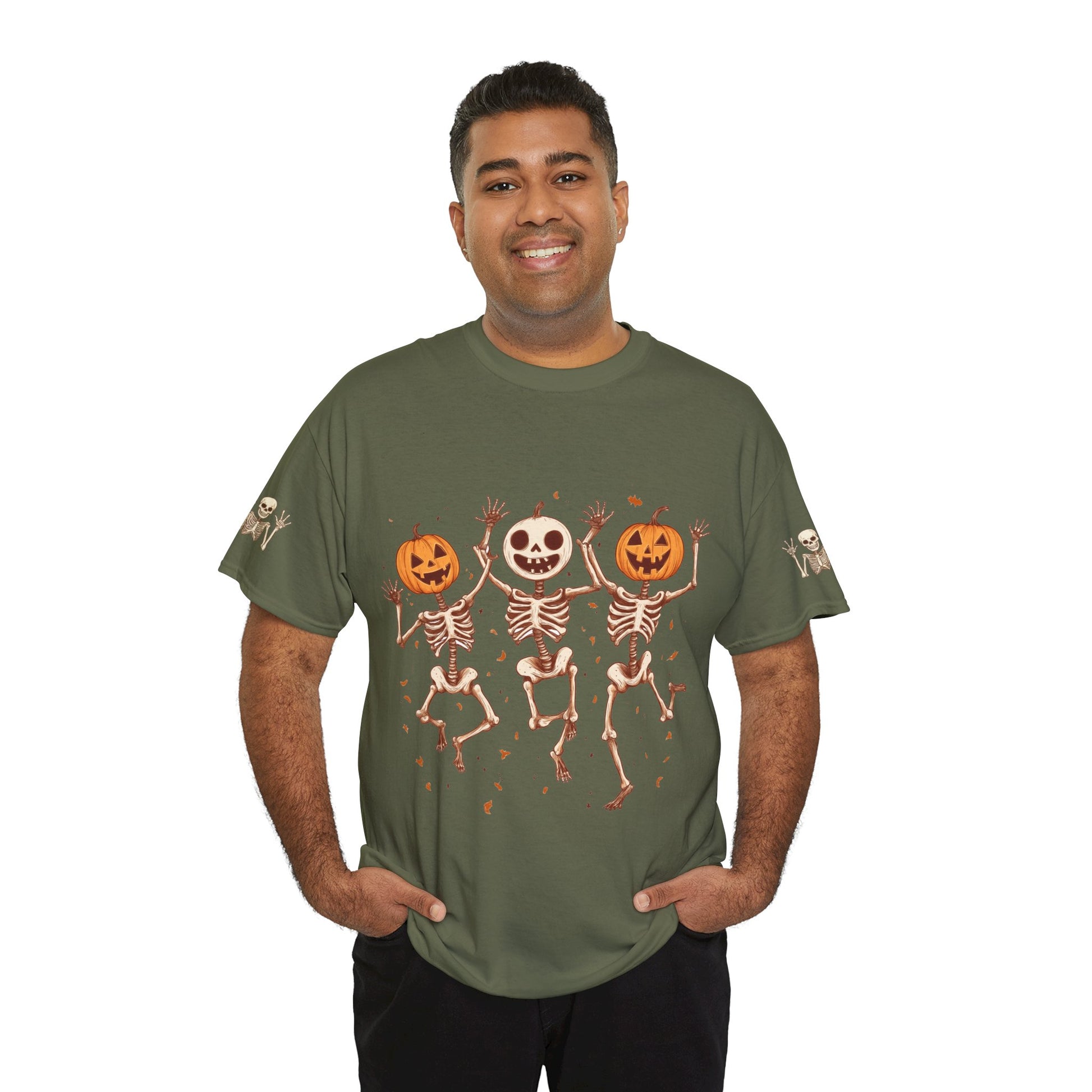 Pumpkin skeleton dance shirt