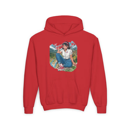 red Breathable and cozy hooded sweatshirt