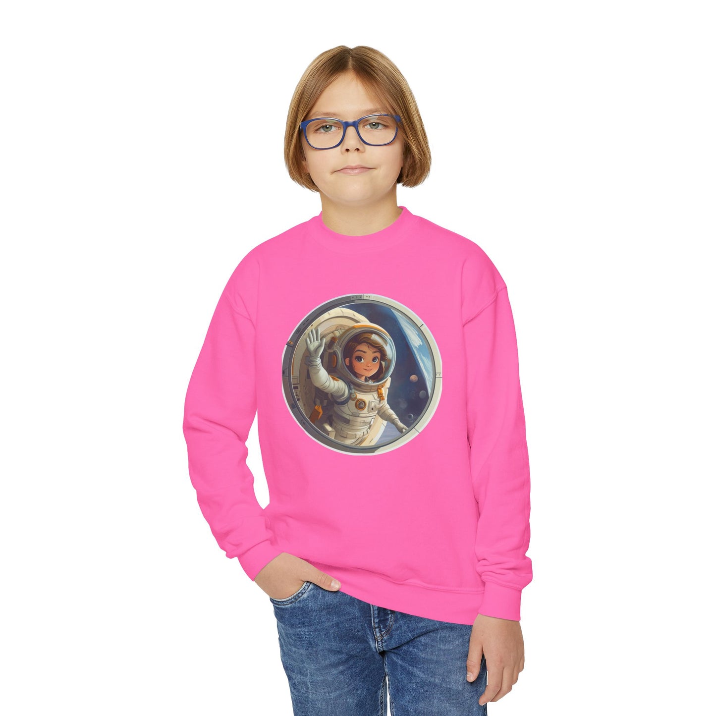 Cosmic Kid design Sweatshirt - Youth Crewneck Sweatshirt