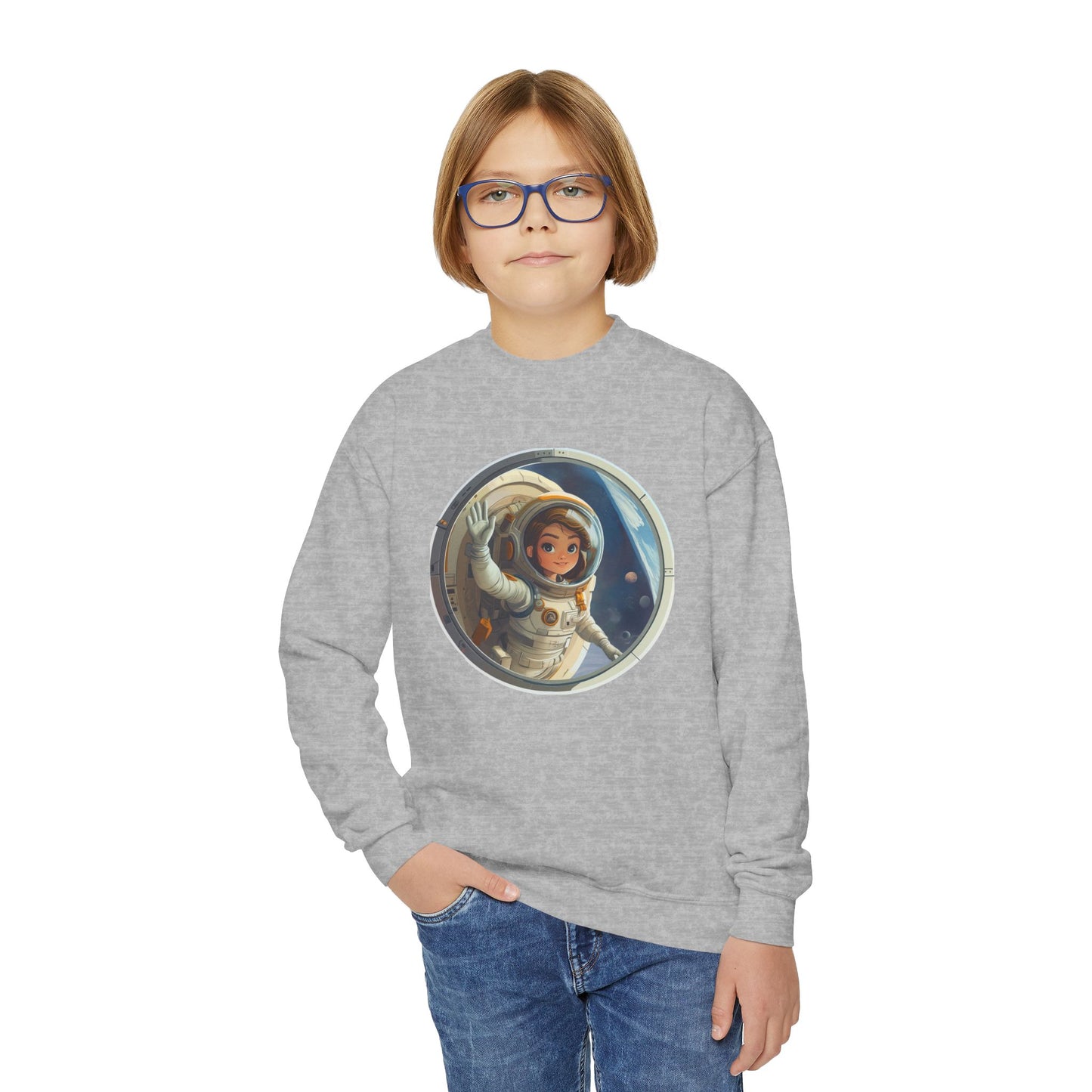 Cosmic Kid design Sweatshirt - Youth Crewneck Sweatshirt