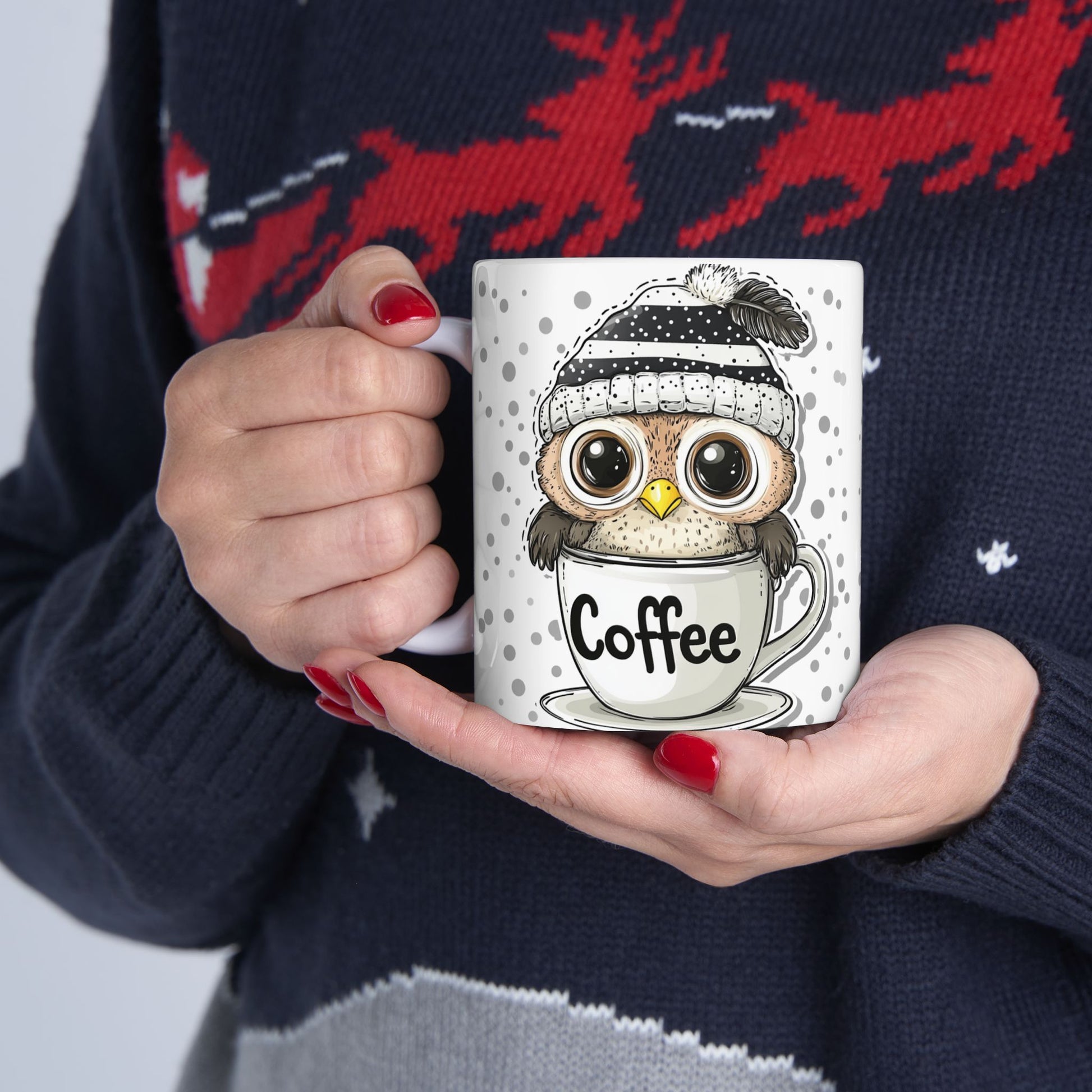 Everyday use ceramic coffee cup