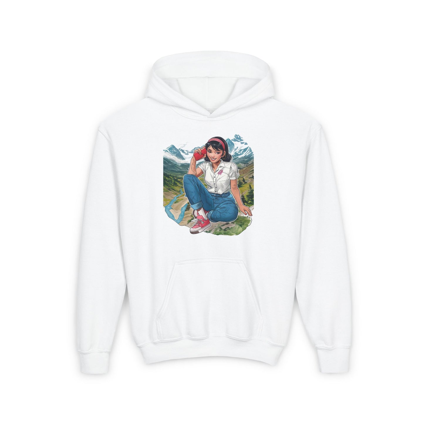 White Hooded sweatshirts for outdoor-loving kids
