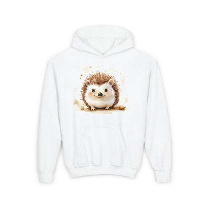 White Hedgehog print hoodie