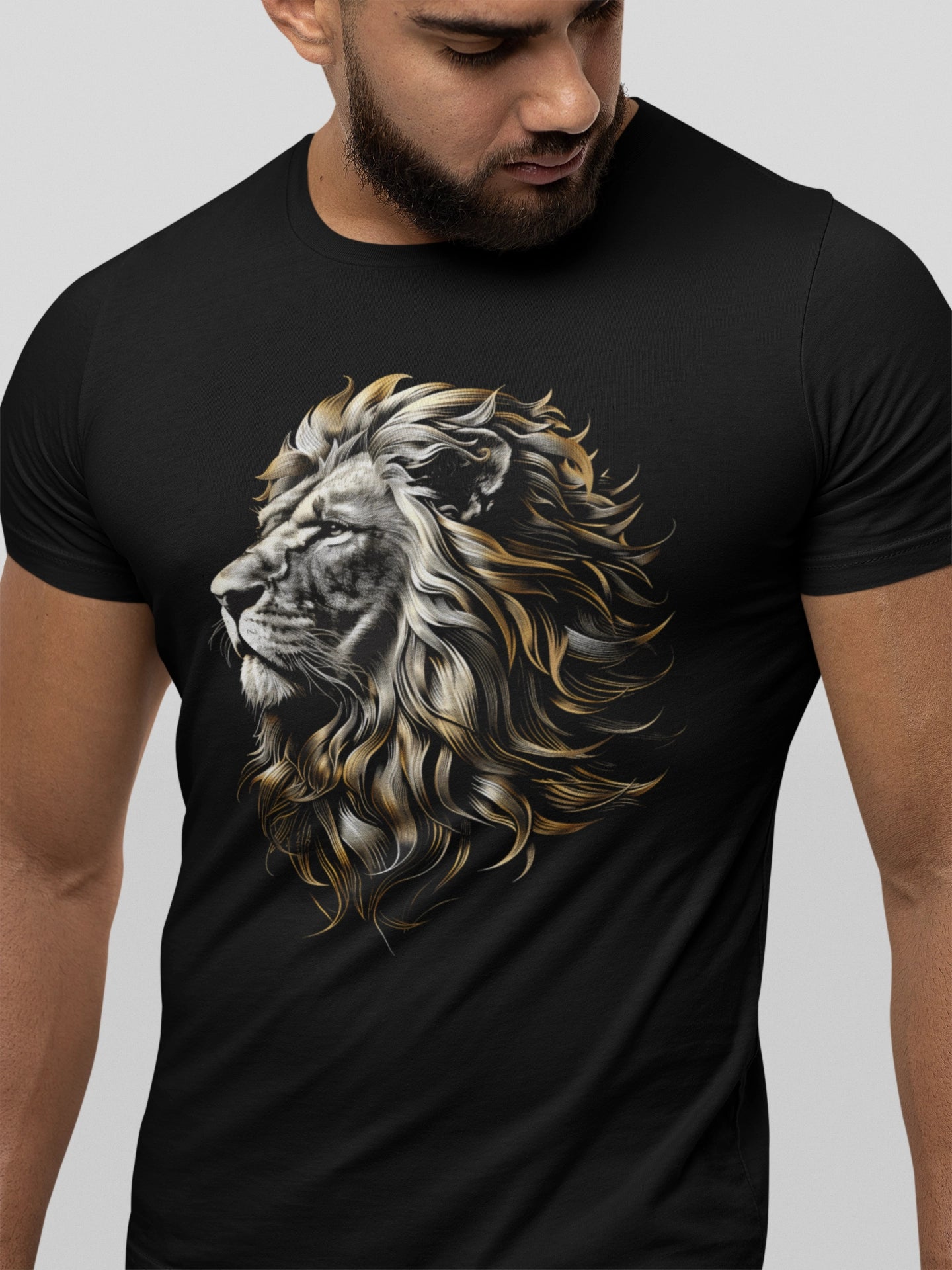 Golden 3D Lion King T-Shirt - Paraw